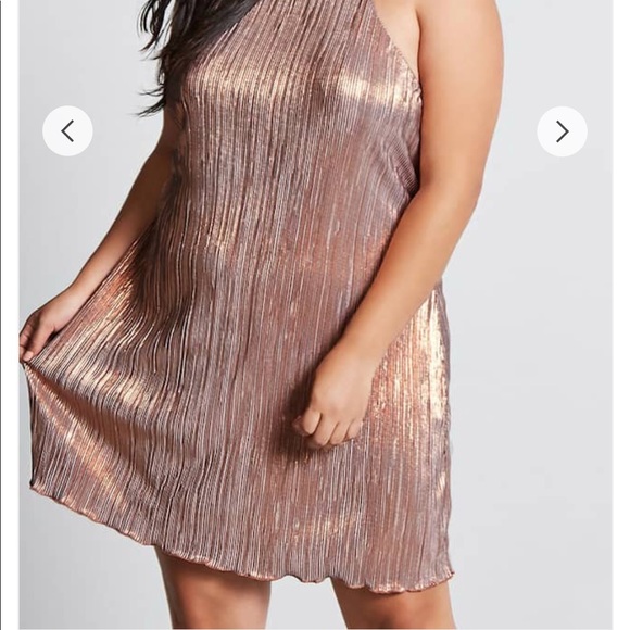 ❣️RESERVED❣️🆕Metallic #Pleated Cami #Dress NWT 🌟 - Picture 4 of 8